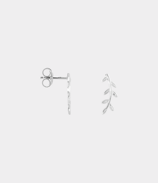 Label Kiki Leaf stud silver