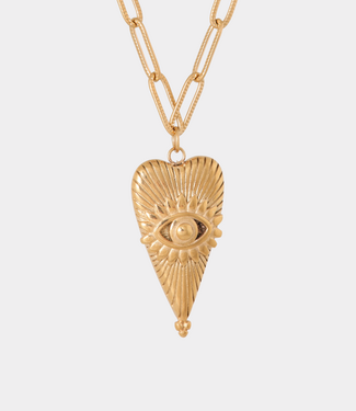Label Kiki Eye of love necklace gold