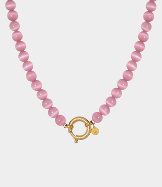 Label Kiki Pink snake necklace gold