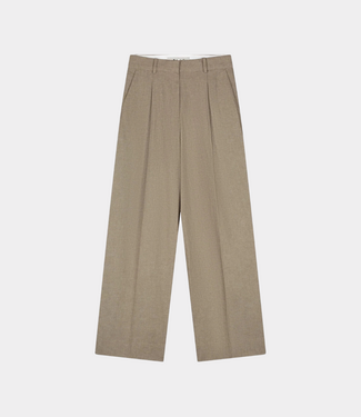 Olaf Linen tailored trousers taupe