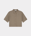 Olaf Linen short sleeve shirt taupe