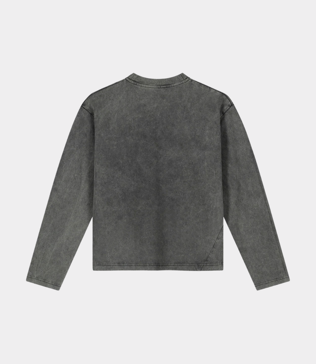 Olaf Monogram washed tee charcoal