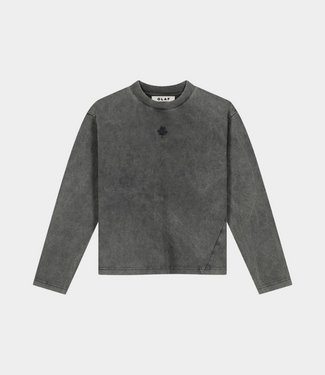 Olaf Monogram washed tee charcoal