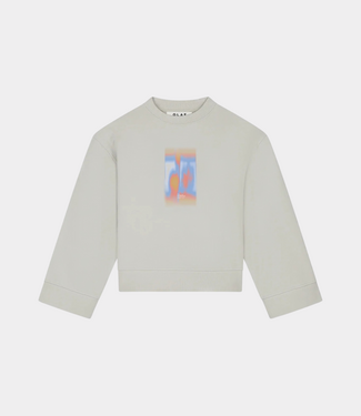 Olaf Brushstroke graphic crewneck cement