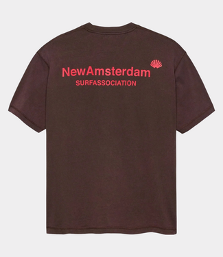 New Amsterdam logo tee walnut/deep red
