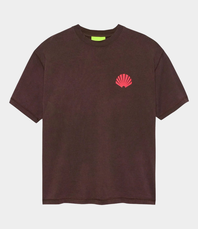 New Amsterdam logo tee walnut/deep red