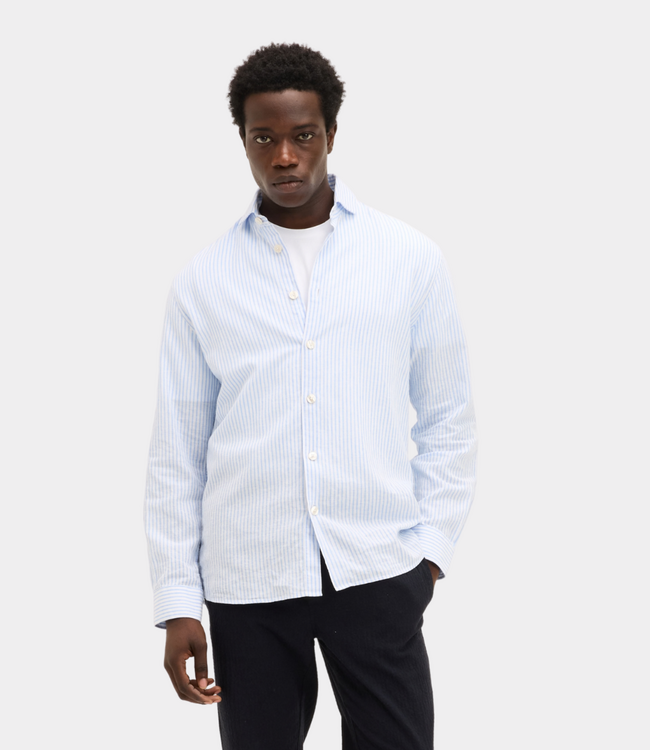 Goodpeople subway shirt white light blue