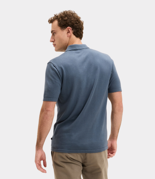 Goodpeople plan polo s/s stone blue