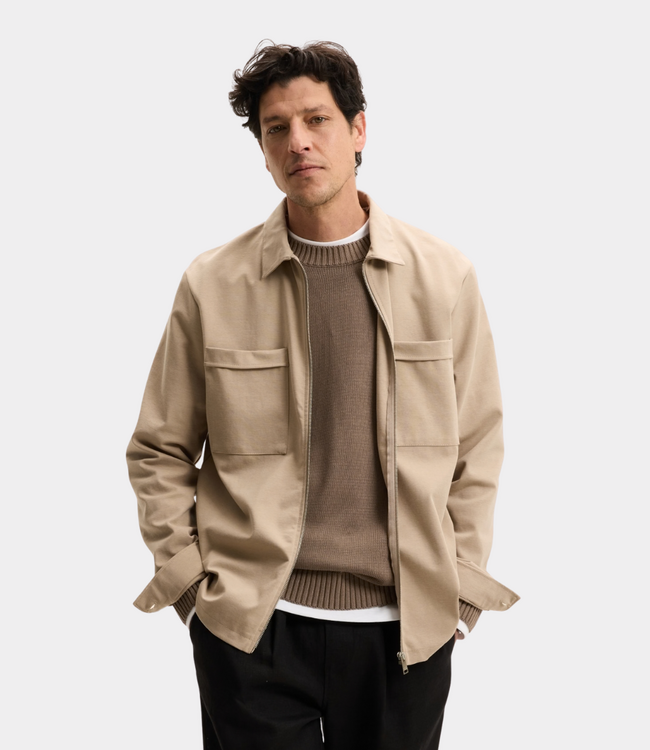 Goodpeople lavi cardigan shirt beige
