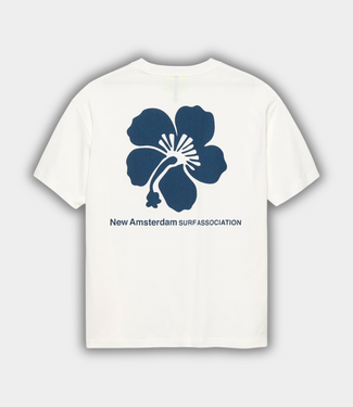 New Amsterdam hibiscus tee washed white