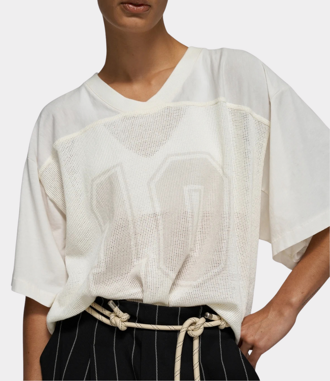 10Days Mesh baseball tee ecru