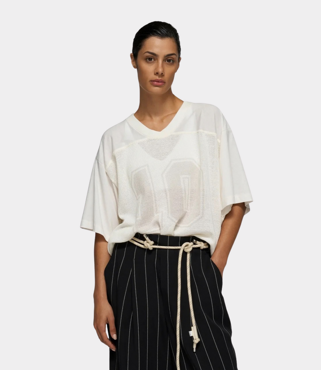 10Days Mesh baseball tee ecru