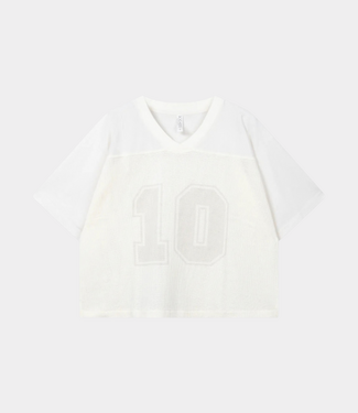 10Days Mesh baseball tee ecru