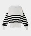 10Days V-neck rib knit sweater ecru