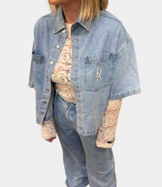Alix the Label Denim blouse light blue denim