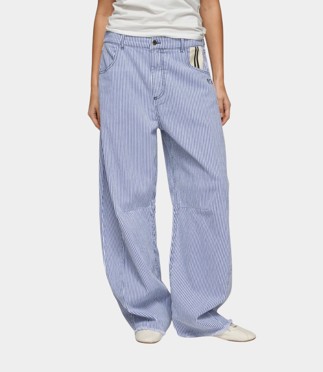 10Days Western pants stripes white/blue