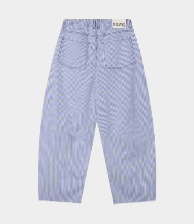 10Days Western pants stripes white/blue