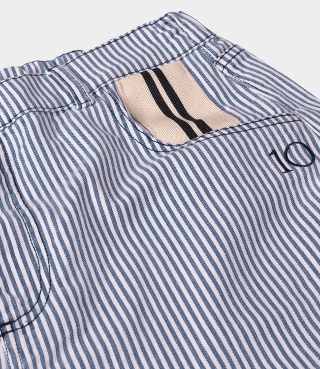 10Days Western pants stripes white/blue