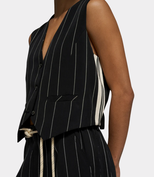 10Days Gilet pinstripe black