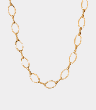 Label Kiki Oval line necklace gold