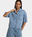 Alix the Label Denim blouse light blue denim