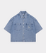 Alix the Label Denim blouse light blue denim