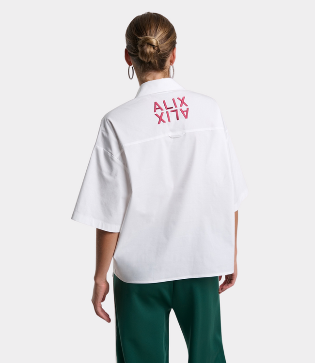 Alix the Label Clean poplin blouse soft white