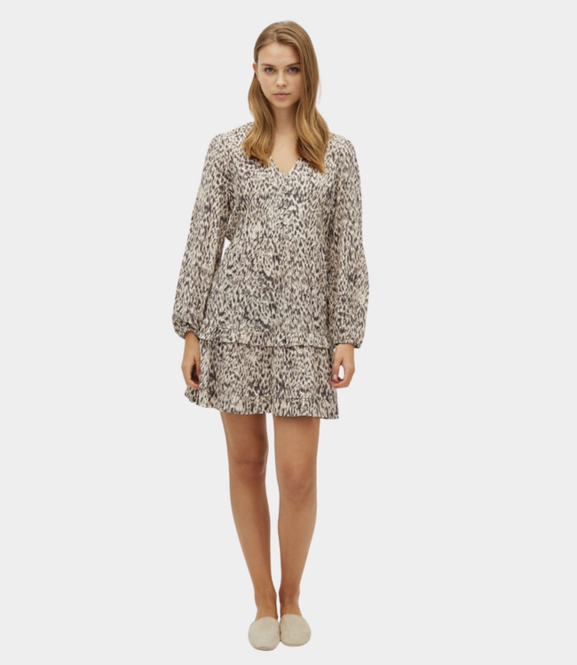 MbyM Shinya ls-m lynx print dress lynx print grey