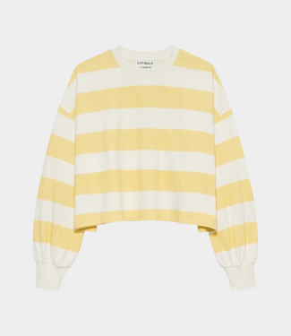 Catwalk Junkie Oversized striped long sleeve mellow yellow