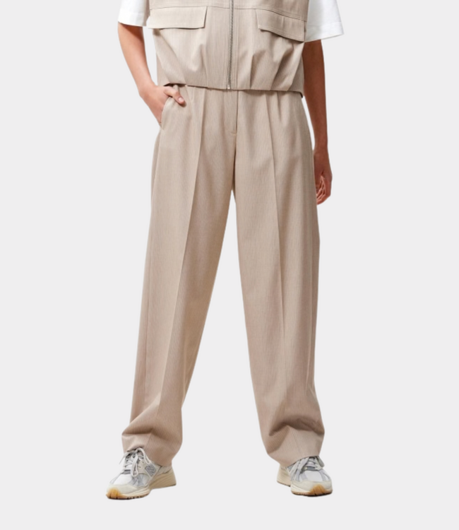 Catwalk Junkie Pinstripe tapered trousers cement