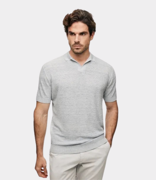 Gentiluomo Polo no buttons ss light blue