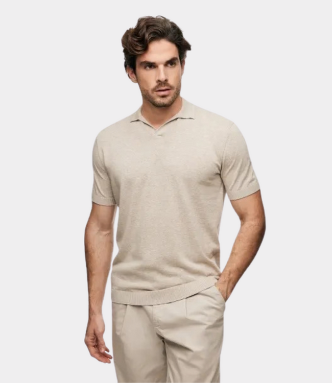 Gentiluomo Polo no buttons ss sand