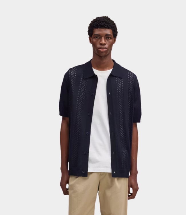 NN.07 Thor SS Cardigan 6584 Deep Navy