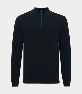 Genti Polo zip ls navy