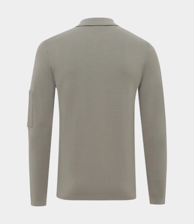 Genti Polo zip ls brown