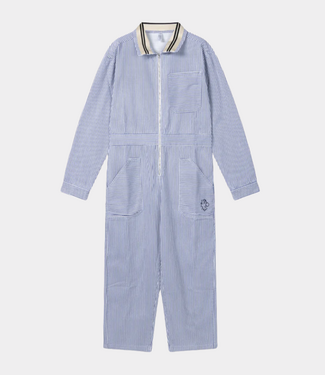 10Days Boiler jumpsuit stripes white/blue