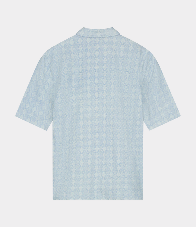 Law of the Sea Saltern bleached denim shirt denim blue