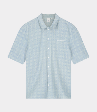 Law of the Sea Saltern bleached denim shirt denim blue