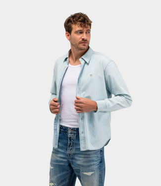 Butcher of Blue Upton Chambray Shirt Shark Blue