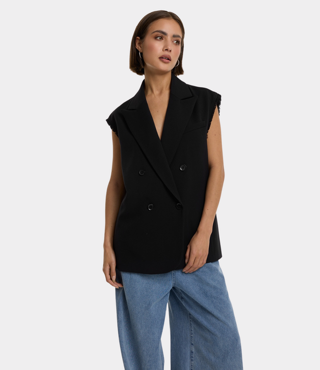 Alix the Label Flowy waistcoat black