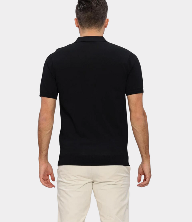 Genti Polo 2 buttons ss black