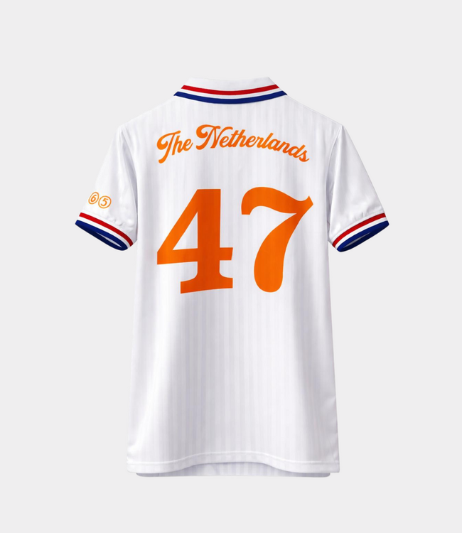 NewStyle Retro Football Shirt Roosendaal White – Men’s lightweight sports shirt with retro football design