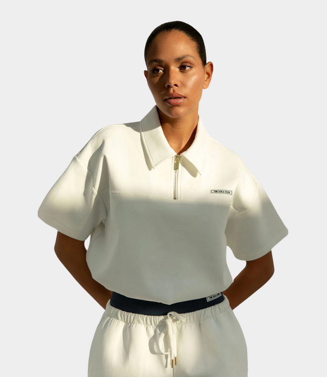 The Lola Club Millie polo tee crispy white