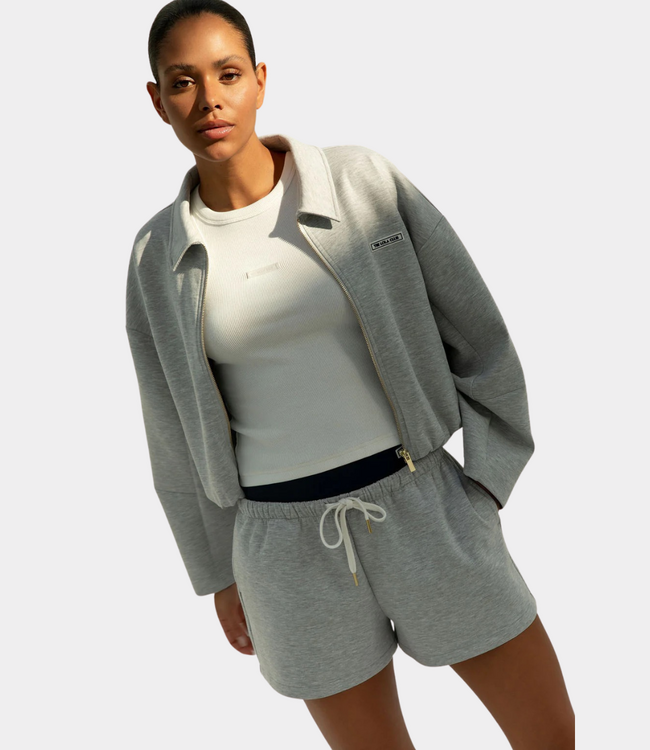 The Lola Club Millie zip trough grey melange