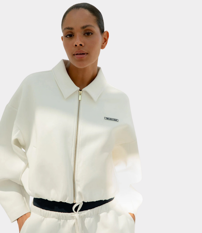 The Lola Club Millie zip trough crispy white