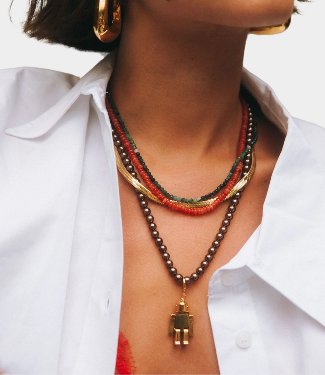 Bonnie Studios Brown pearl necklace