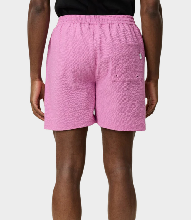Les Deux stan seersucker swim shorts crocus pink