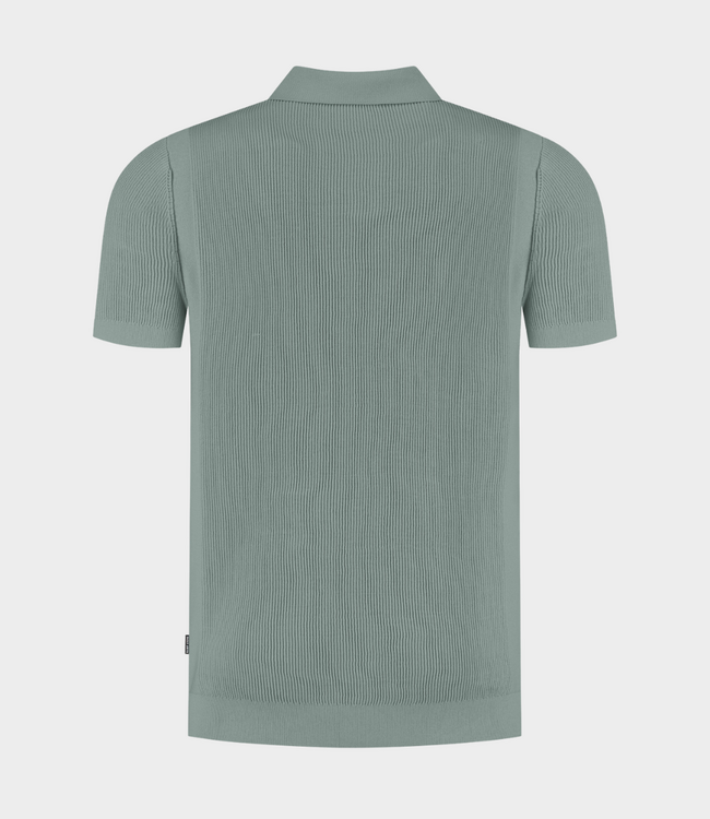 Saint Steve Evan s polo silver green
