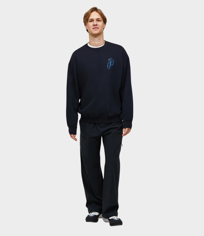 Peak Performance Terry graphic crew black