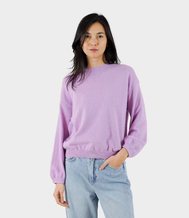 TWNS Long puffed sleeves jumper lilas